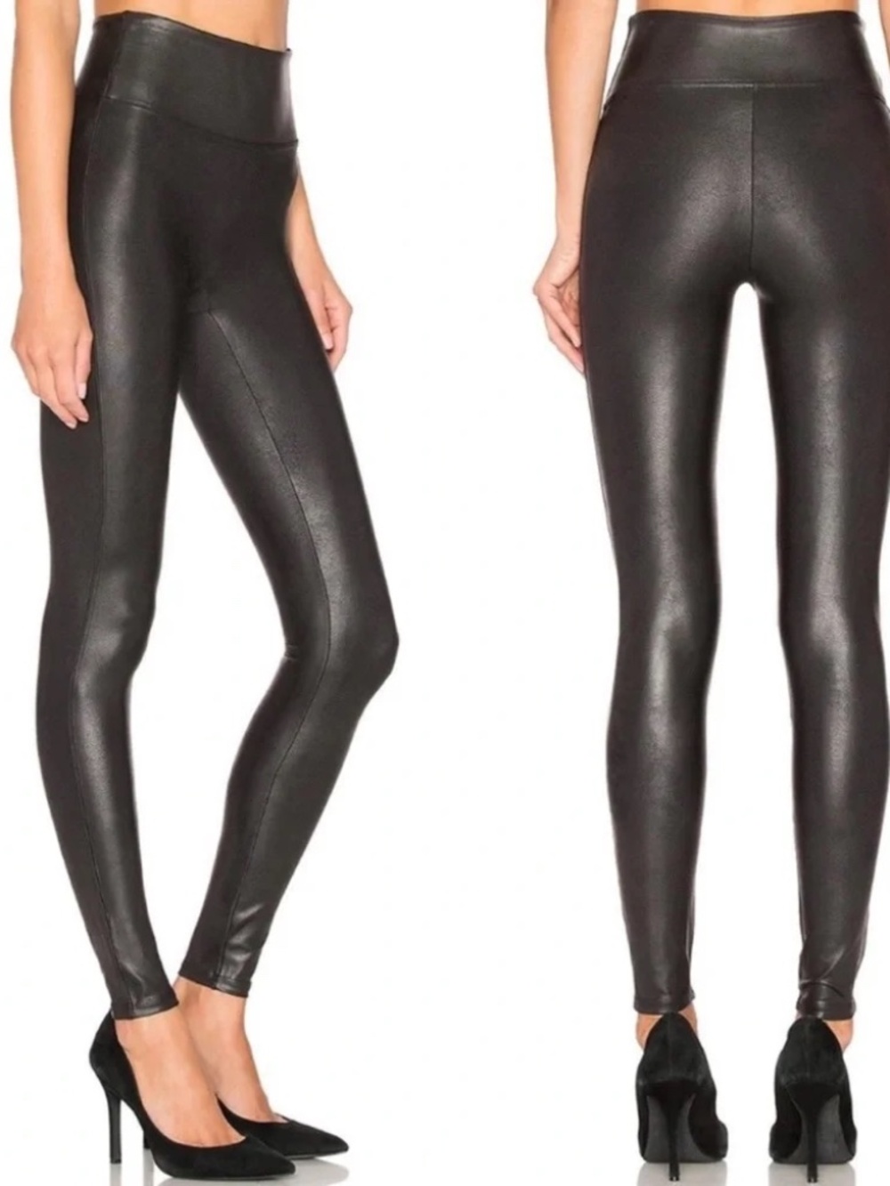 SPANX Black Faux Leather Jeggings - Picture 4 of 4